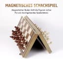 Luckice Magnetisches Schachspiel aus Massivholz mit Tragetasche Bild 5