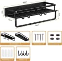 Fyrove Duschregal Schwarz 2er Set Aluminium mit Haken Bild 5