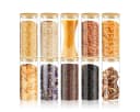 Fyrove Vorratsglas-Set 10-tlg. Glas mit Bambusdeckel transparent Bild 2
