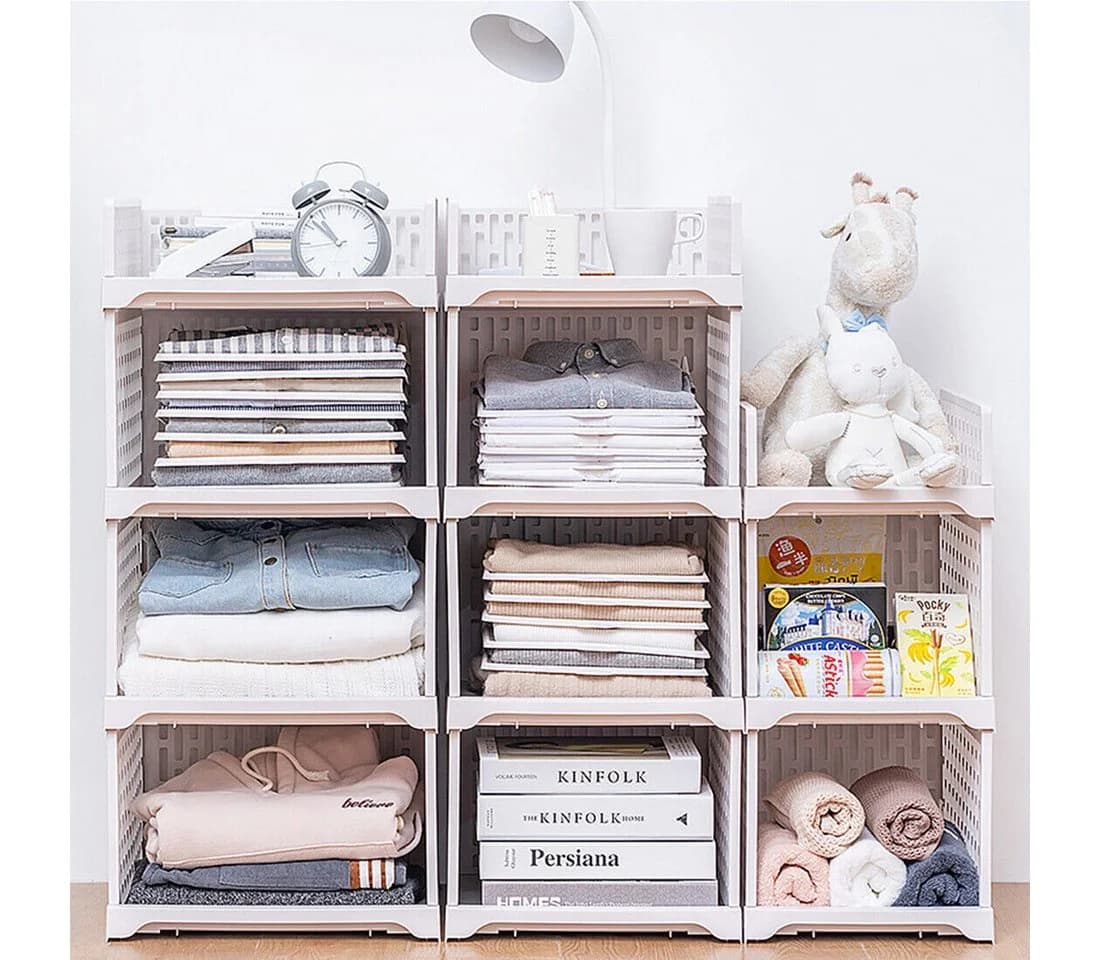 wohnTRAUM24 Aufbewahrungsbox Schrank-Organizer klappbar weiß - Bild 4