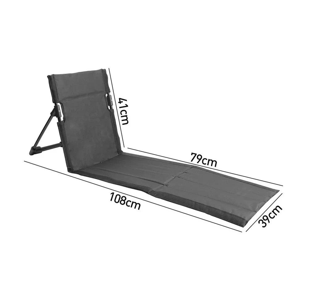 wohnTRAUM24 Faltbarer Strandsitz Schwarz Aluminium - Bild 3