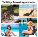 wohnTRAUM24 Faltbarer Strandsitz Schwarz Aluminium Bild 4