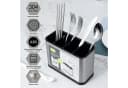 wohnTRAUM24 Multifunktionaler Edelstahl-Besteckhalter Silber Bild 1