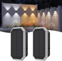 wohnTRAUM24 Solar Wandleuchte Außen 2er Schwarz Up & Down LED 3 Lichtfarben Bild 2