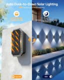 wohnTRAUM24 Solar Wandleuchte Außen 2er Schwarz Up & Down LED 3 Lichtfarben Bild 3