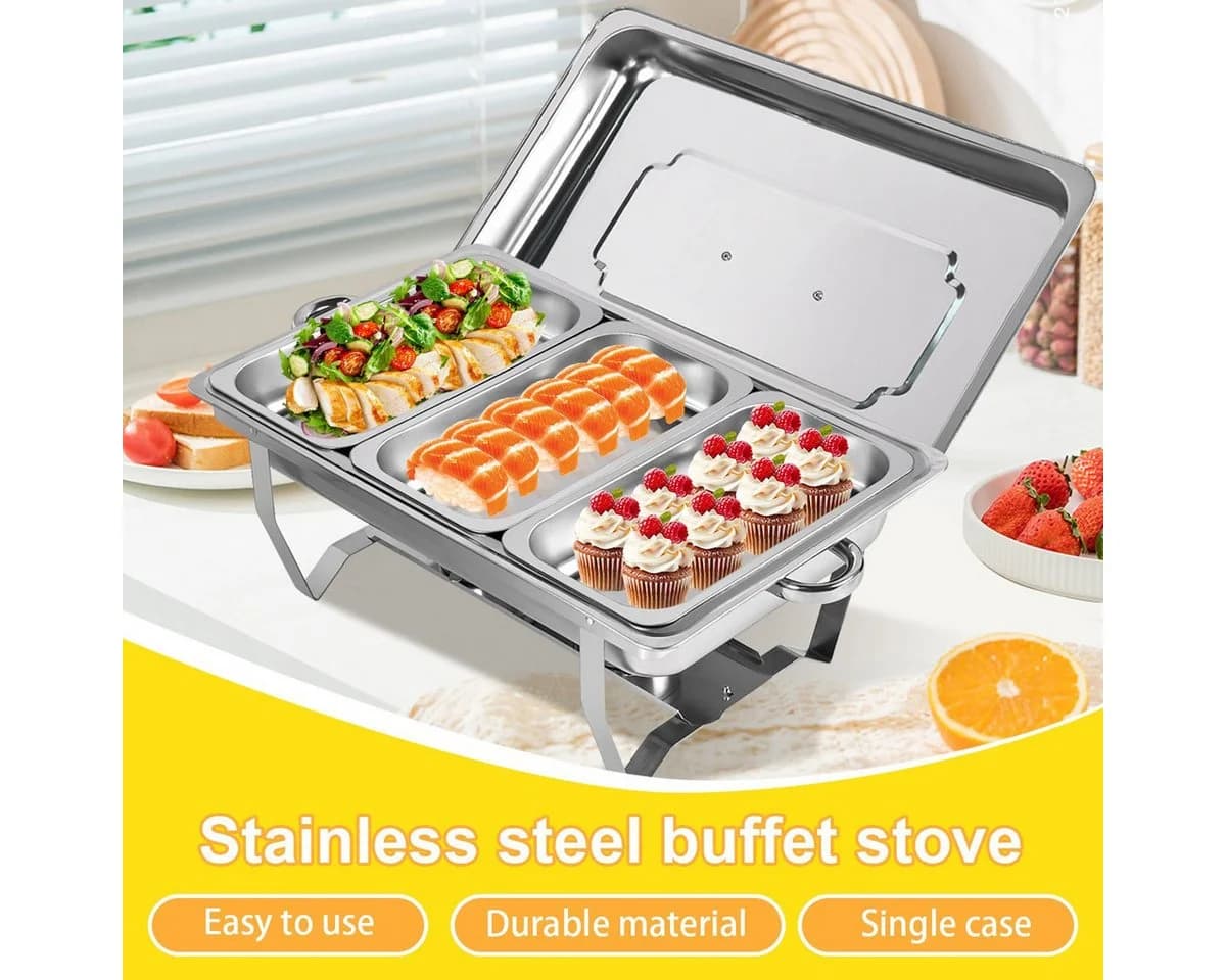 wohnTRAUM24 Speisenwärmer 11L Edelstahl Buffetwärmer Set