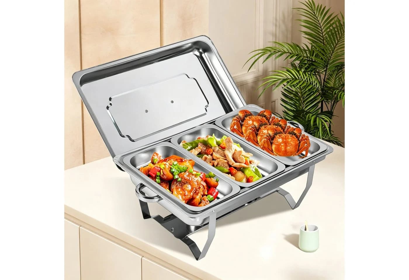 wohnTRAUM24 Speisenwärmer 11L Edelstahl Buffetwärmer Set - Bild 2