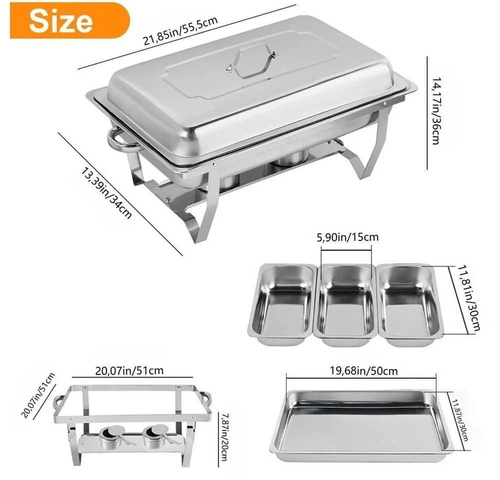 wohnTRAUM24 Speisenwärmer 11L Edelstahl Buffetwärmer Set - Bild 3