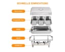 wohnTRAUM24 Speisenwärmer 11L Edelstahl Buffetwärmer Set Bild 4