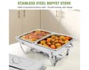 wohnTRAUM24 Speisenwärmer 11L Edelstahl Buffetwärmer-Set Klappbar Bild 4