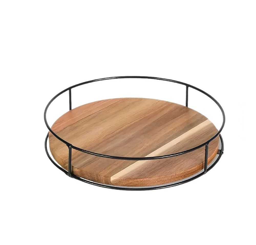 ibettertec Küchenorganizer-Set 360° drehbares Lagerregal Naturholz - Bild 2