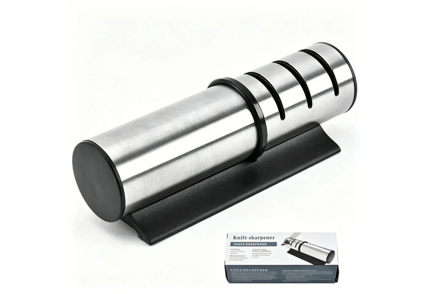 ibettertec Messerschärfer 3-Stufen mit Roll-System Schwarz - Bild 2