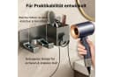 Toomoke Haartrocknerhalter Grau Aluminium Ohne Bohren Bild 3