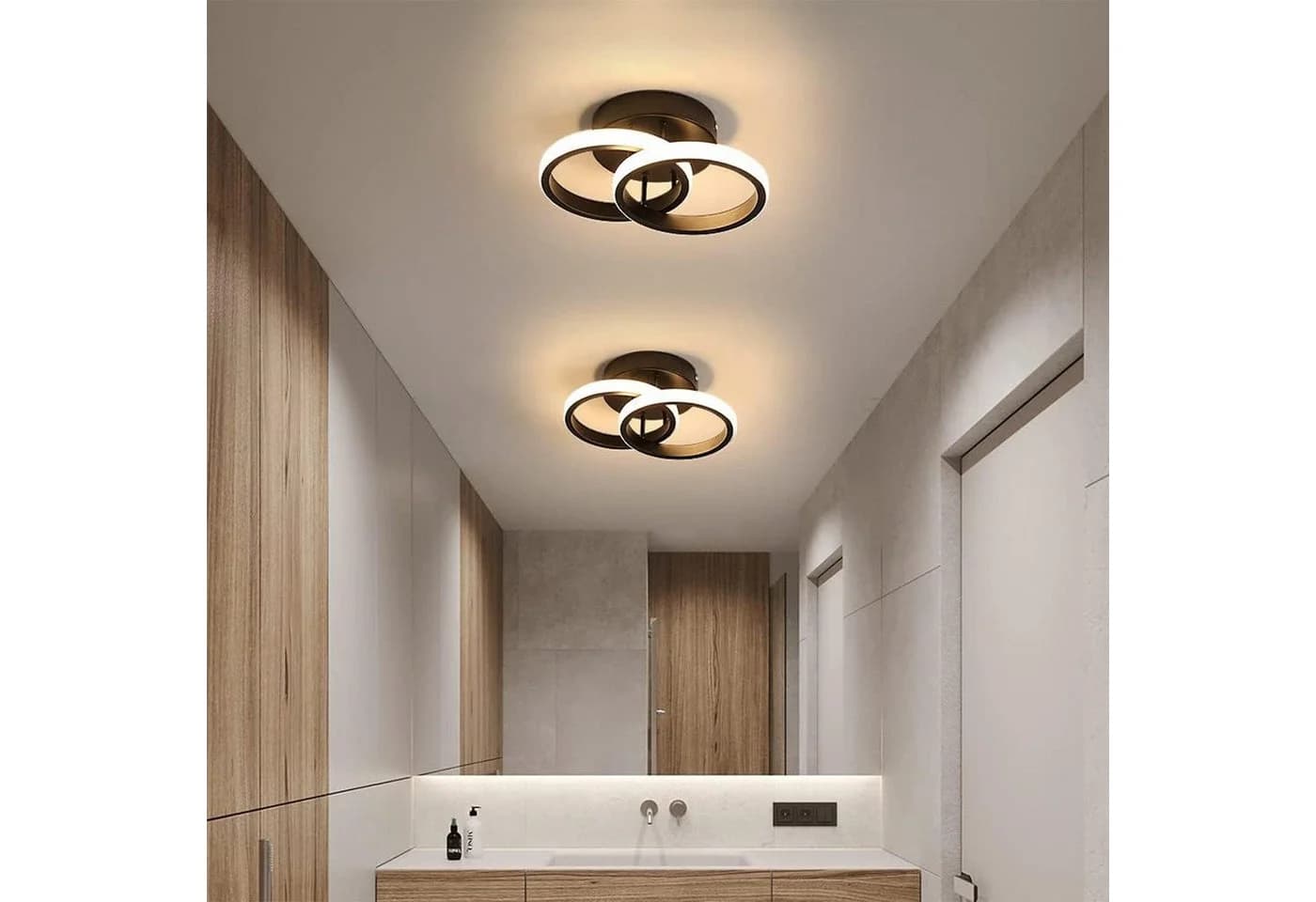 Forrlite LED Deckenleuchte 3-Farbig Schwarz Modern - Bild 3
