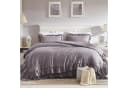 ibettertec Bettwäsche-Set mit Rüschen Grau Mikrofaser Shabby Chic Bild 1