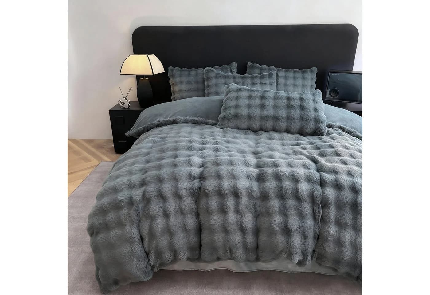 ibettertec Winter Plüsch Bettwäsche Flauschig Kaninchenfellimitat Microfaser - Bild 2