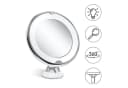 ibettertec Kosmetikspiegel mit LED-Beleuchtung, 10X Vergrößerung und Saugnapf Bild 2