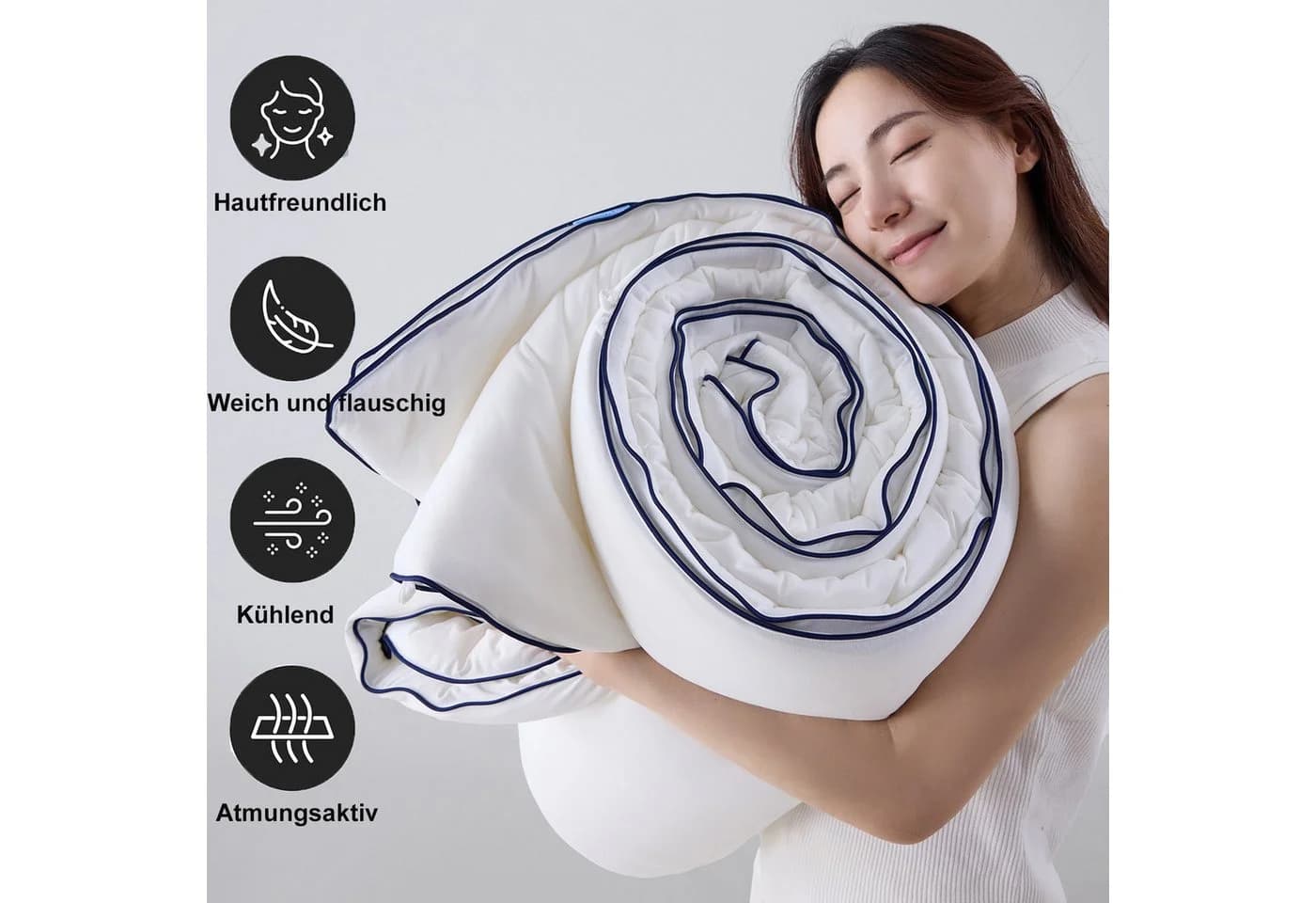 ibettertec Microfaserbettdecke 4-Jahreszeiten PCM-Fasern Allergiker - Bild 4