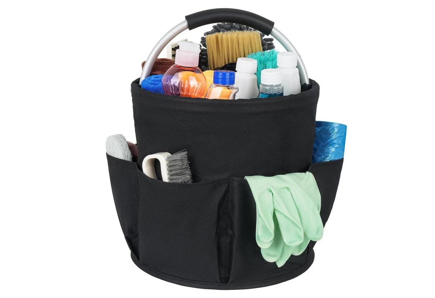 ibettertec Faltbarer Putzmittel Organizer mit Griff und 6 Taschen - Bild 2