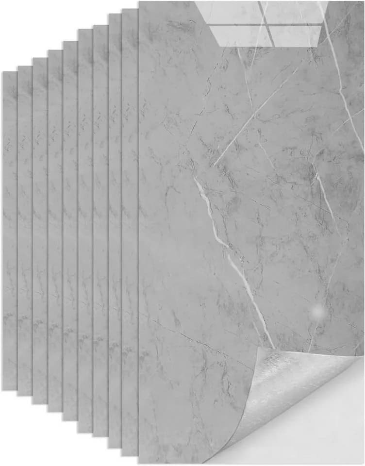ibettertec Fliesenaufkleber Marmor 60x30cm Selbstklebend Wasserfest - Bild 2