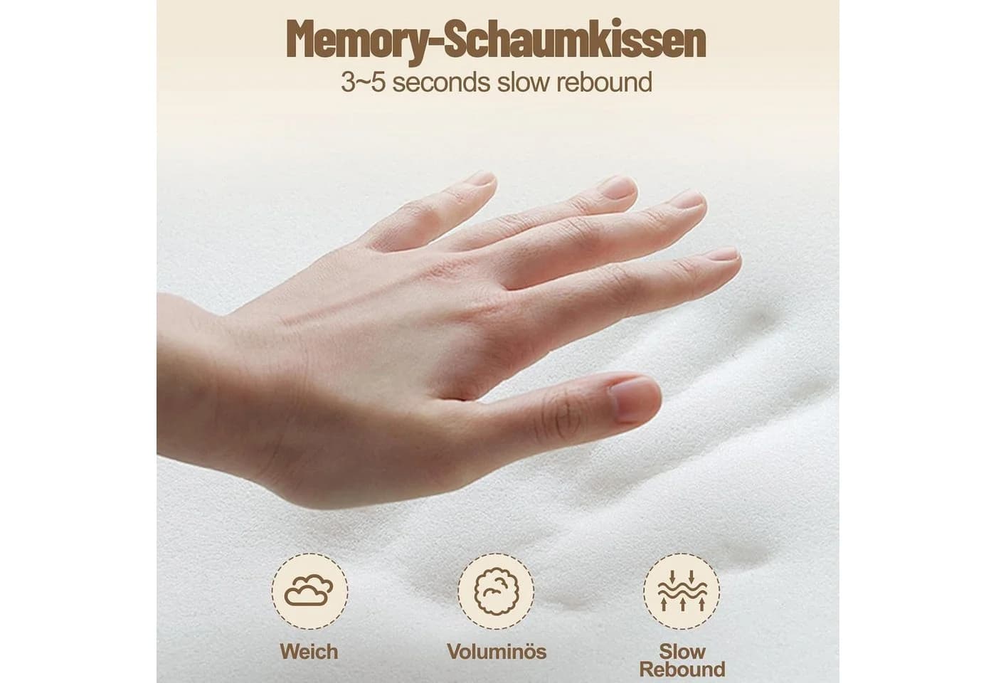 Fyrove Nackenstützkissen Schwarz Memory Foam - Bild 4
