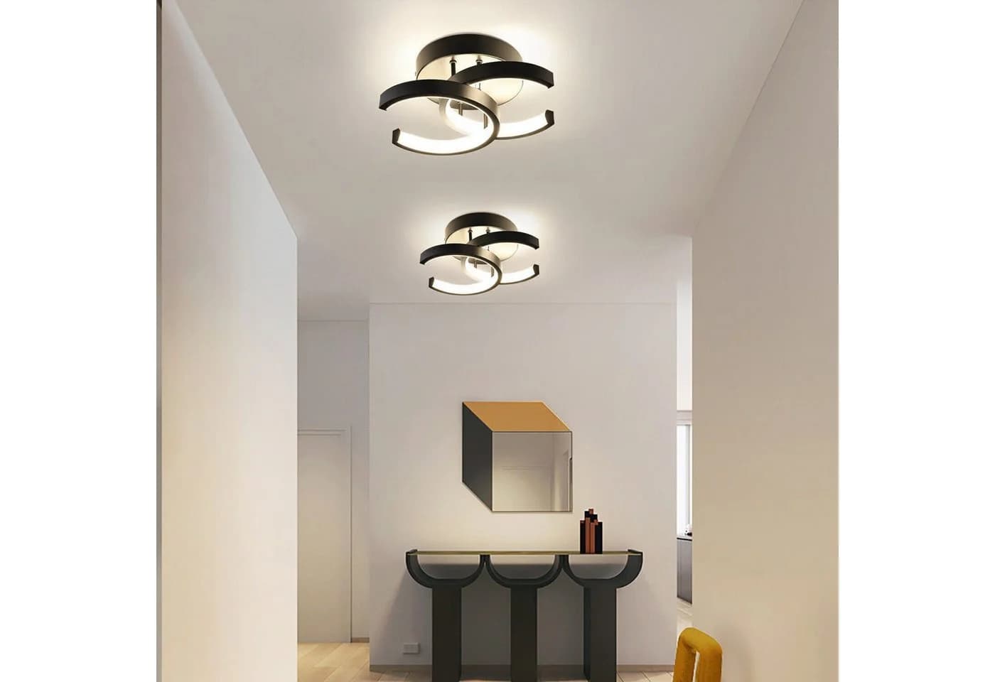 Toomoke LED Deckenleuchte 3-Farbig Dimmbar Schwarz/Weiß - Bild 3