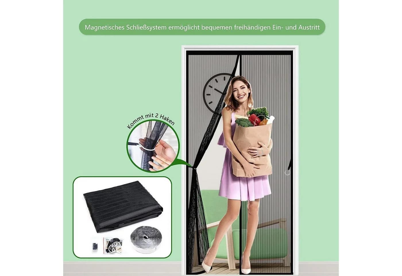 Toomoke Magnetischer Insektenschutz-Vorhang für Balkontür - Bild 5
