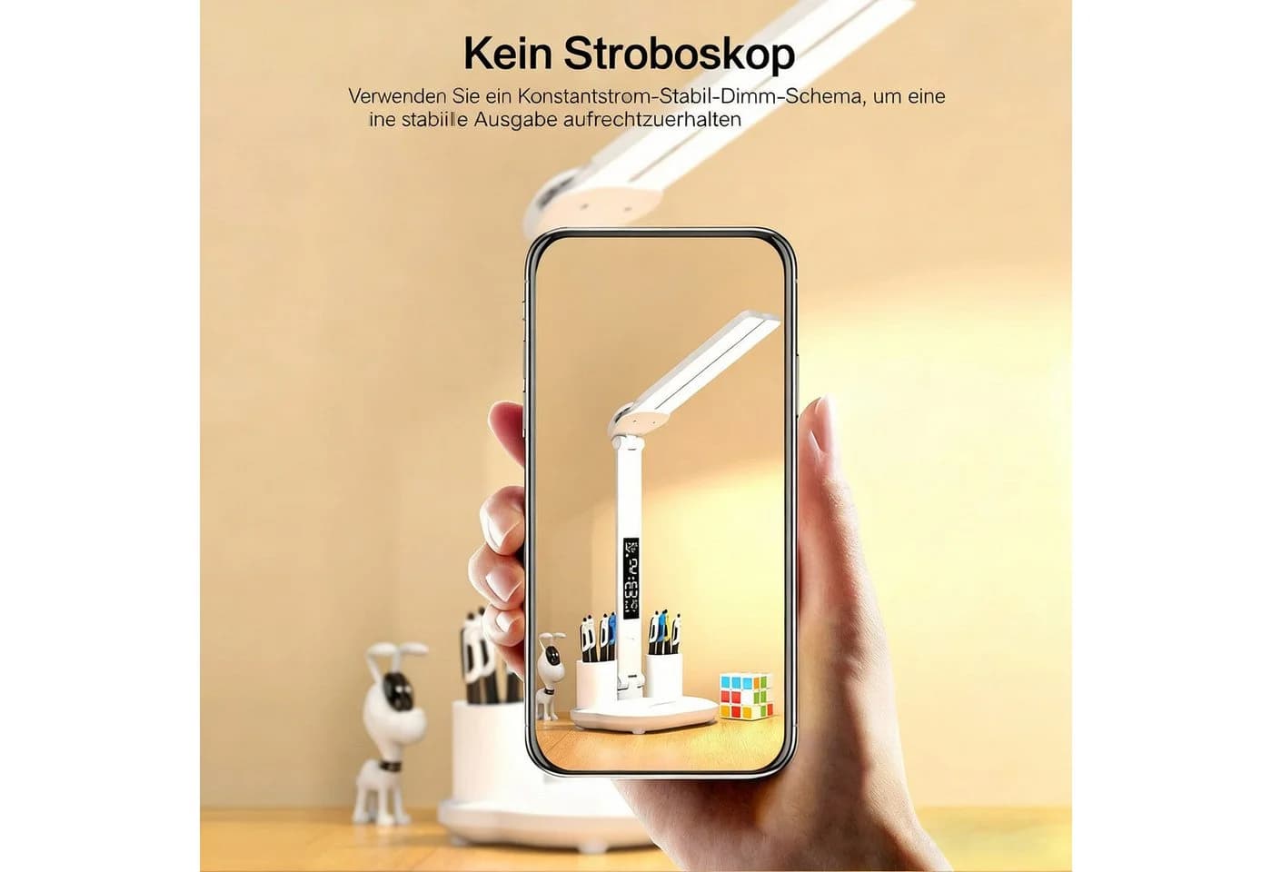Toomoke LED Schreibtischlampe Dimmbar Touch Weiß Multifunktional - Bild 3