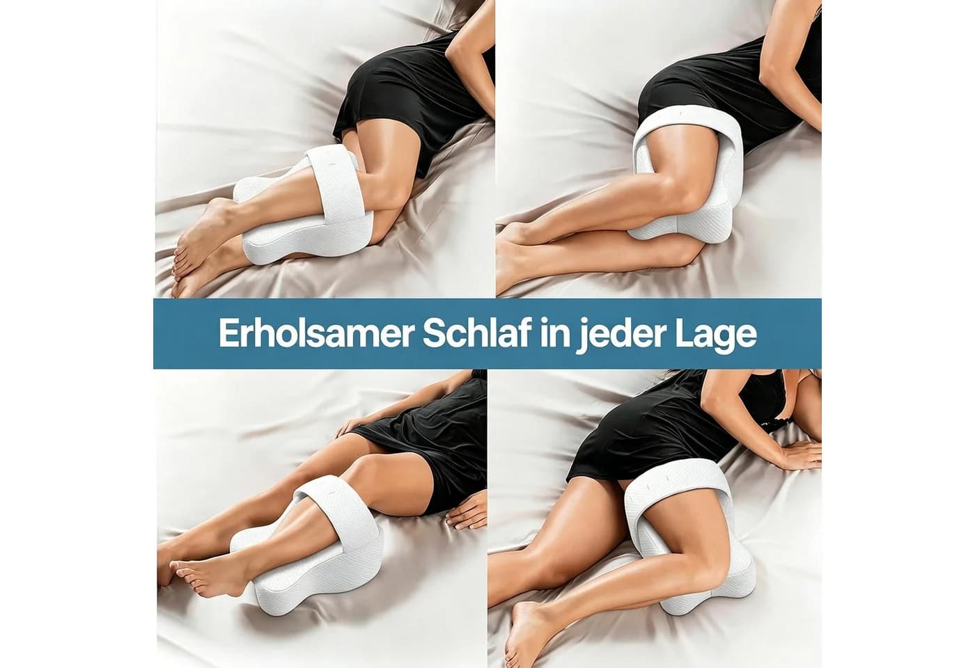 Fyrove Kniekissen für Seitenschläfer Weiß Orthopädisch - Bild 4