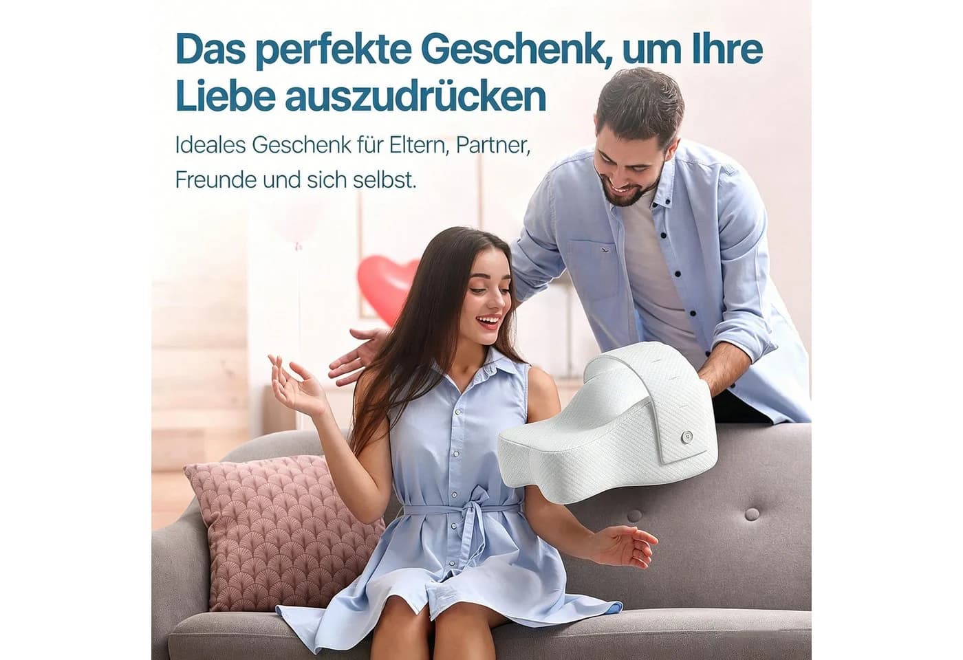 Fyrove Kniekissen für Seitenschläfer Weiß Orthopädisch - Bild 5