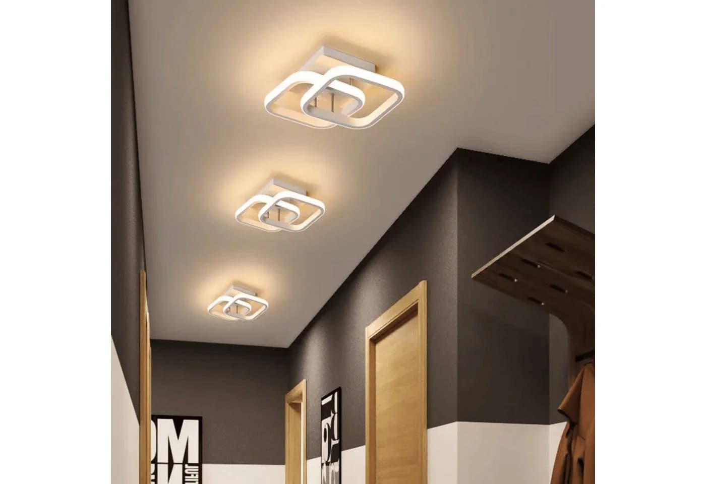 wohnTRAUM24 LED Deckenleuchte 3-Farbig Dimmbar Weiß