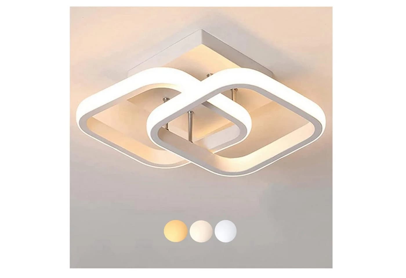 wohnTRAUM24 LED Deckenleuchte 3-Farbig Dimmbar Weiß - Bild 2