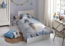 good morning Kinderbettwäsche Biber Set WHITE HORSE Weiß/Blau Bild 2