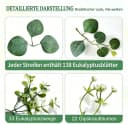 wohnTRAUM24 Eukalyptus Girlande 2x1,8m Grün/Weiß Kunststoff Bild 5