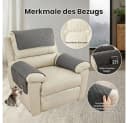 wohnTRAUM24 Sesselschoner Grau Wasserdicht Mit Tasche Bild 3