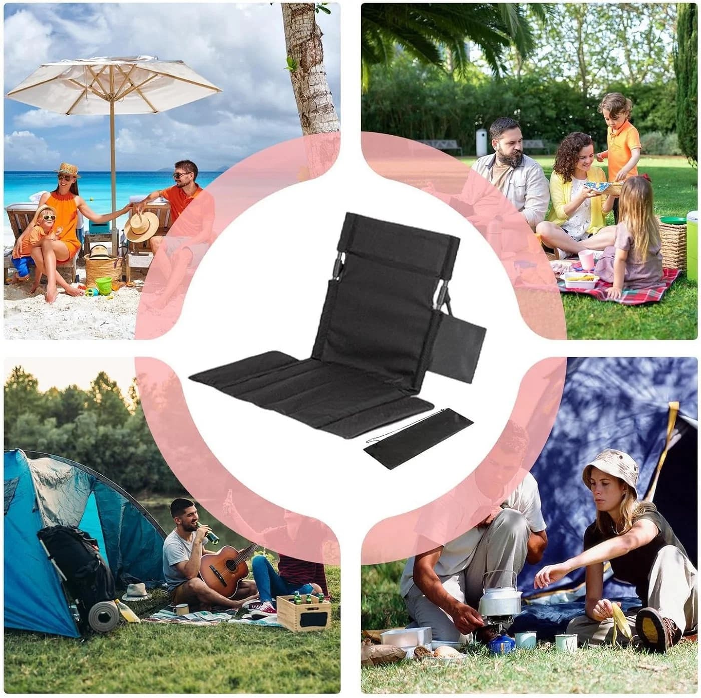 wohnTRAUM24 Campingstuhl Strand-Klappstuhl gepolstert - Bild 3