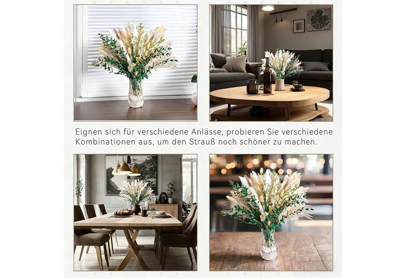 Trockenblumenstrauß aus Pampasgras und Hasenschwanzgras - Bild 5