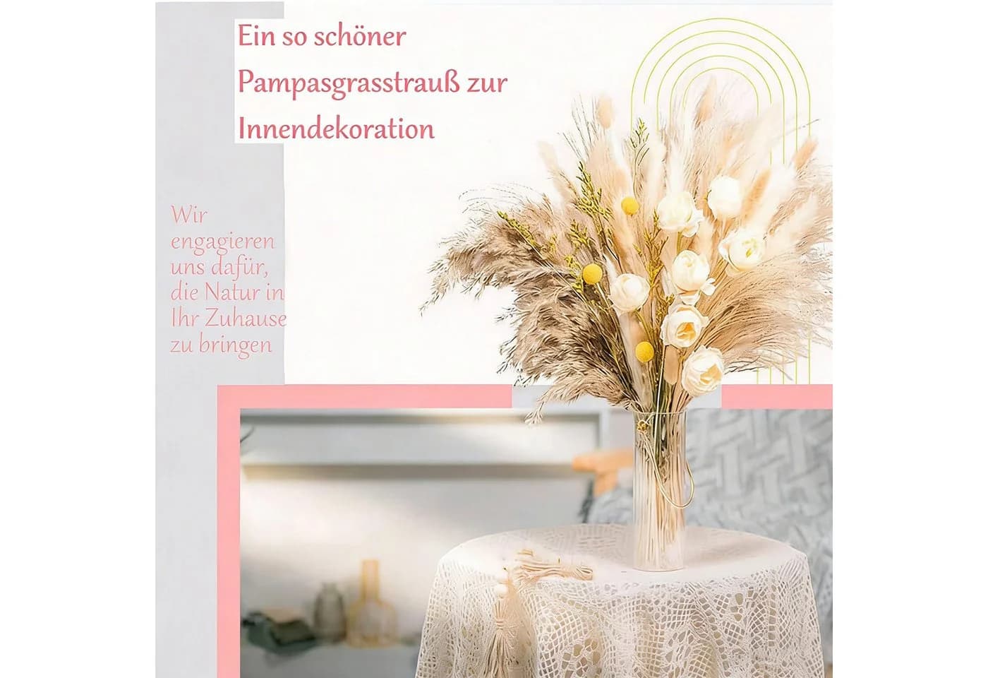 wohnTRAUM24 Trockenblume Pampasgras Deko 100 Stück DIY - Bild 4