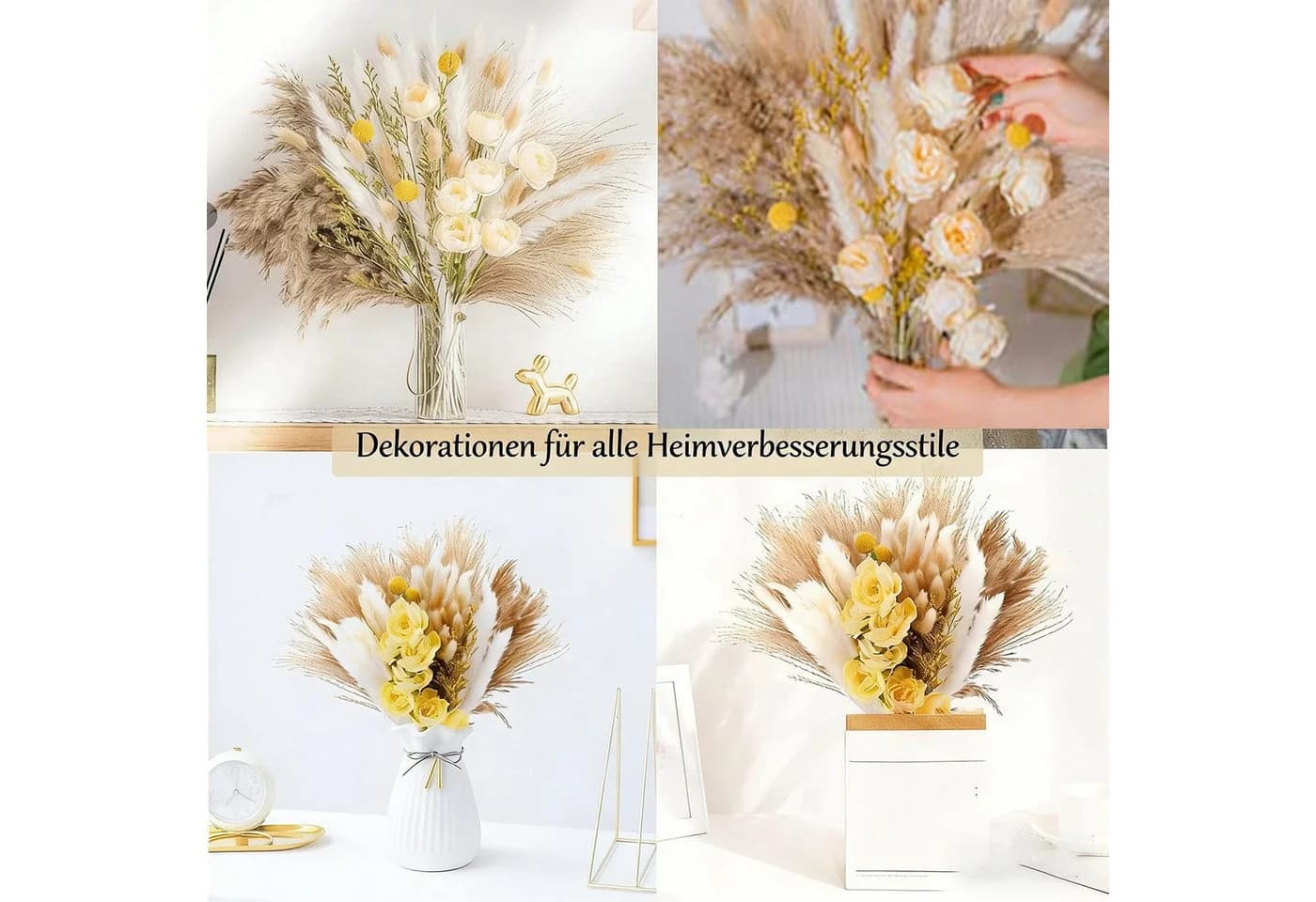wohnTRAUM24 Trockenblume Pampasgras Deko 100 Stück DIY - Bild 5