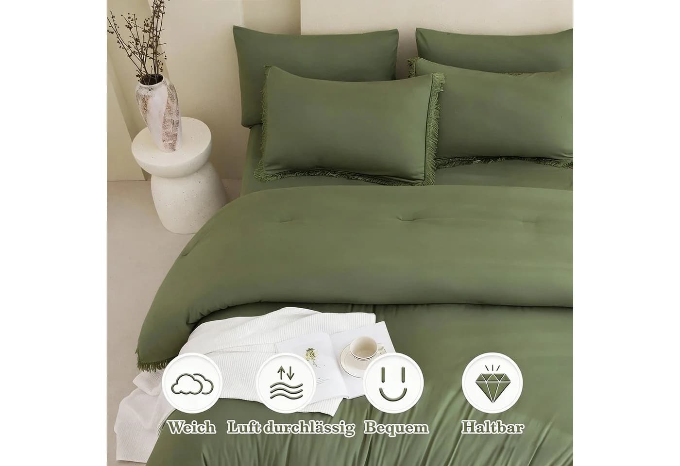 wohnTRAUM24 Bettwäsche Boho-Quasten 100% Polyester - Bild 5