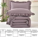 wohnTRAUM24 Bettwäsche-Set mit Rüschen 135x200 200x200, weich, Shabby-Chic, leicht, Rüschen, 3 teilig, flauschig, für alle Jahreszeiten Bild 5