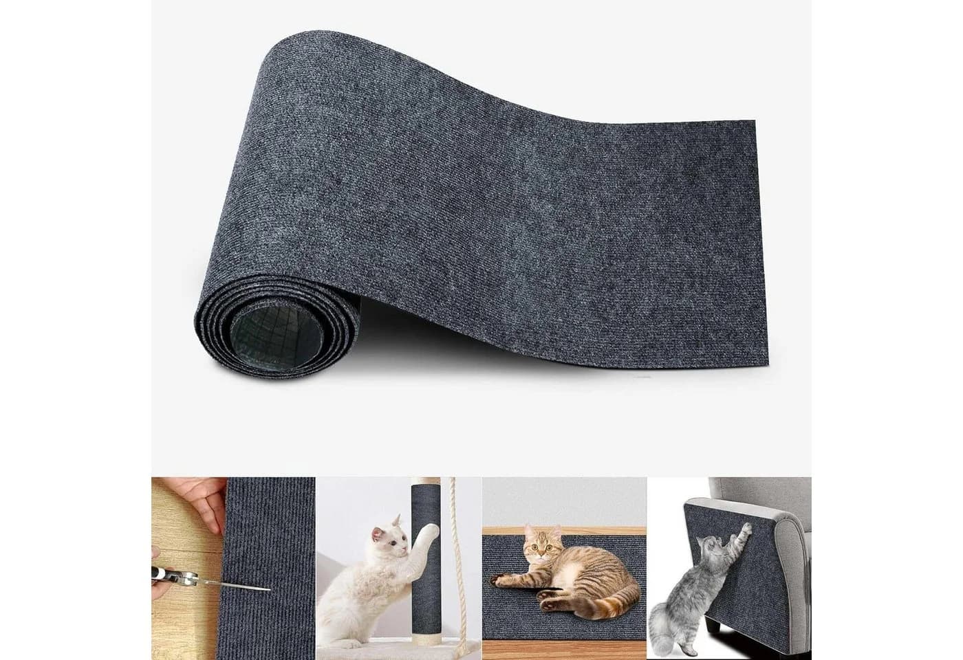 wohnTRAUM24 Kratzmatte 200x40 cm Selbstklebend Kratzteppich Katze Wand Sofa - Bild 2