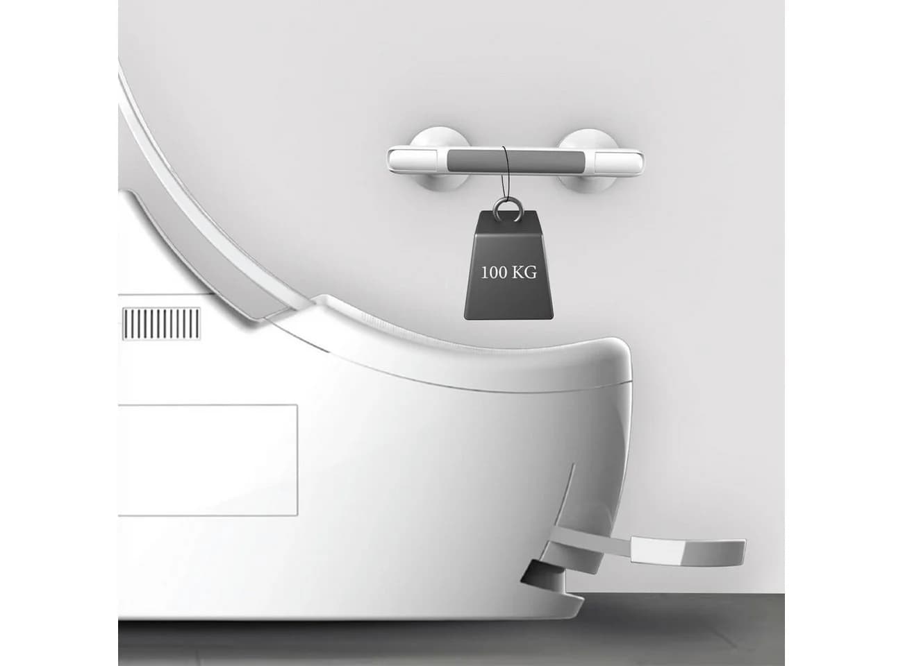 wohnTRAUM24 Haltegriff Dusche mit Saugnapf Weiß - Bild 4