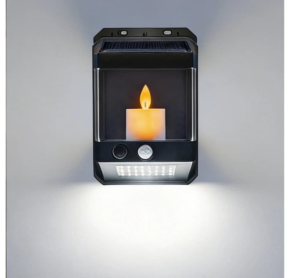 ibettertec Solar Wandleuchte mit Bewegungsmelder Warmweiß IP65 - Bild 2