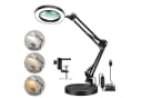 ibettertec Lupenlampe 10X LED mit Licht und Ständer Schwarz Bild 2