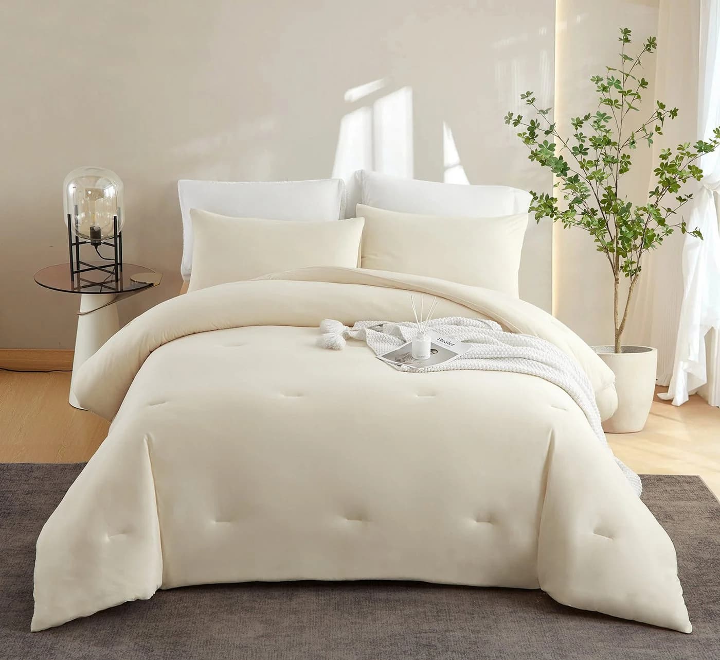 ibettertec Microfaserbettdecke 135x200 200x200 cm Ganzjahresdecke Weich und Bügelfrei Premium Qualität - Bild 2