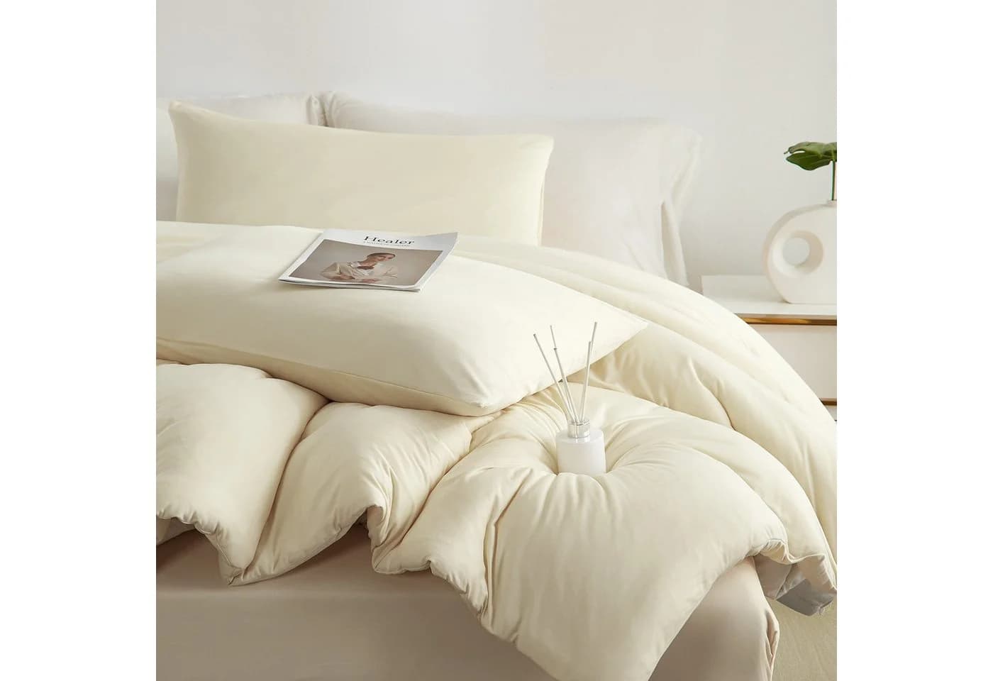 ibettertec Microfaserbettdecke 135x200 200x200 cm Ganzjahresdecke Weich und Bügelfrei Premium Qualität - Bild 5