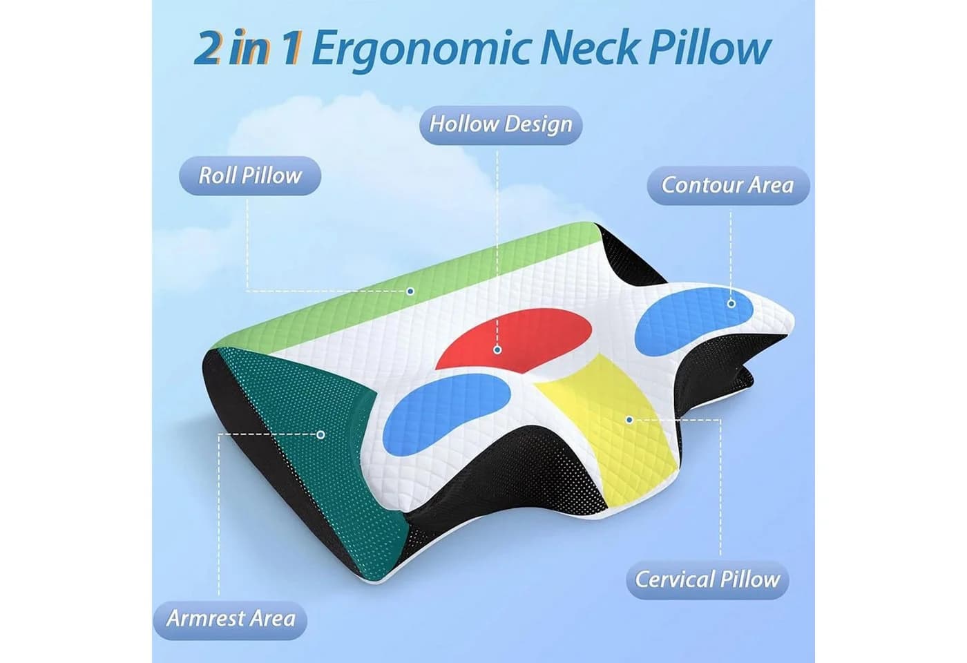 wohnTRAUM24 Nackenstützkissen Orthopädisches Kissen Memory Foam