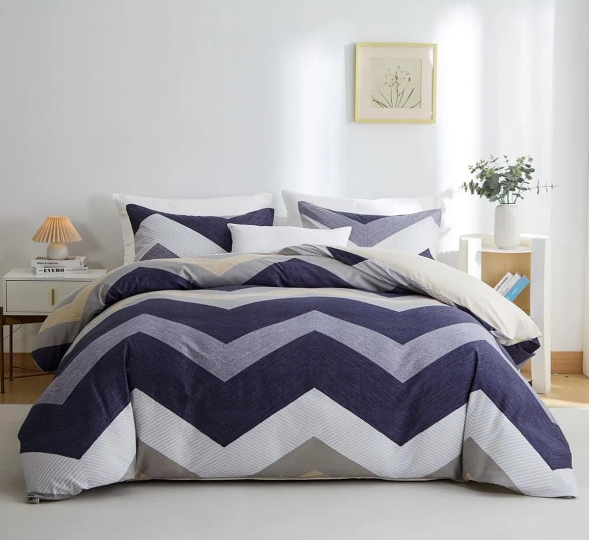 ibettertec Bettwäsche Set 135x200cm, 155x220cm mit Kissenbezug 80x80cm - Bild 2