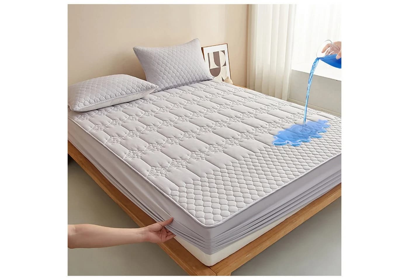 Matratzenauflage Allergiker Baumwolle 90x200cm, 180x200cm wohnTRAUM24 - Bild 2
